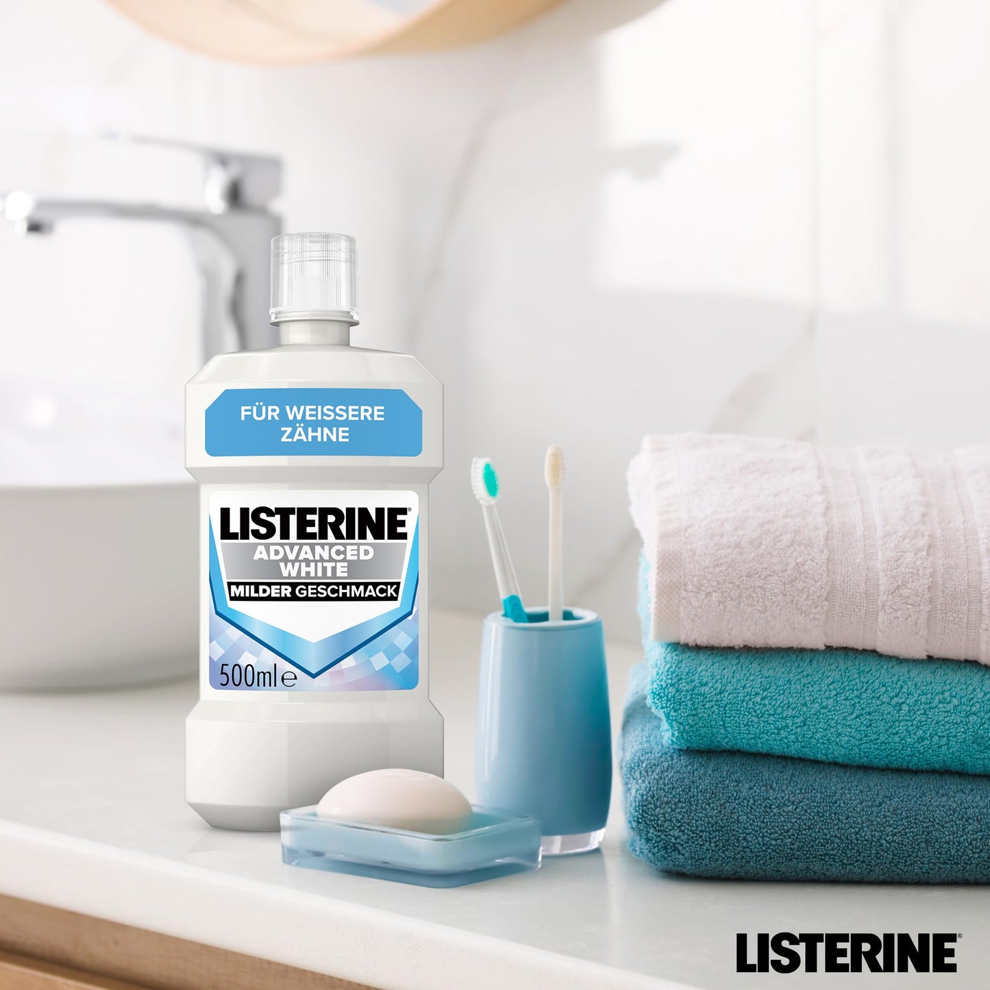 LISTERINE Smart Kidz Mild Berry (500 ml), antibakterielle Kinder Mundspülung ohne Alkohol & ohne Zucker, Mundwasser schützt vor Karies, geeignet für Kinder ab 6 Jahren