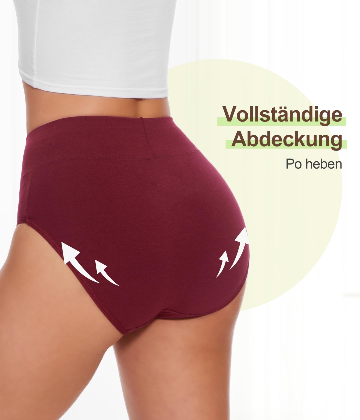 Women’s High Waist Cotton Panties 5-Pack - Sizes S-3XL