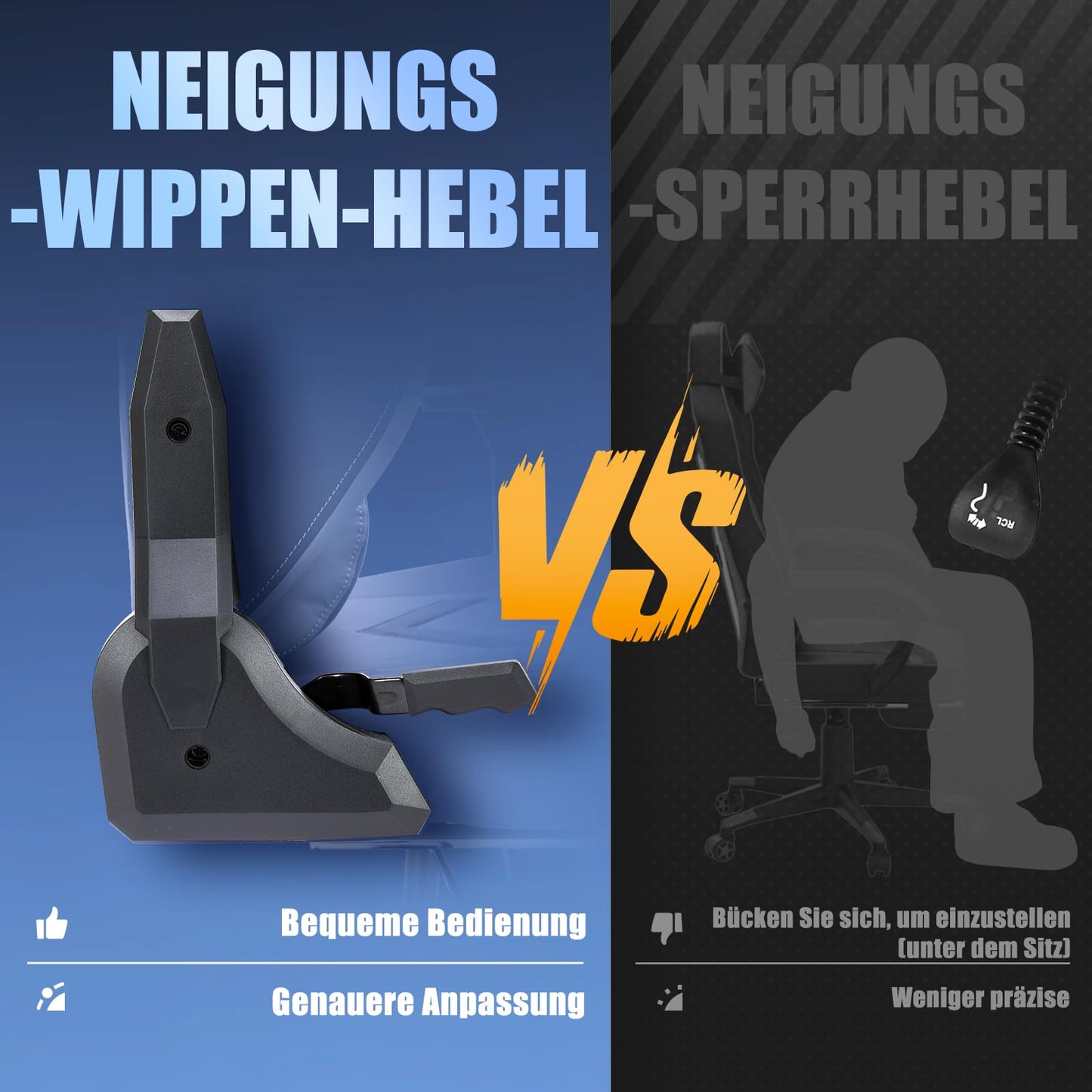 COLAMY Gaming Stuhl mit Fußstütze 160 KG Belastbarkeit-Computer Gamer PC Stuhl, Ergonomisch Hohe Rückenlehne, Verstellbare Rückenlehne, 3D Armlehnen, Kopfstütze und Lordosenstütze, Schwarz