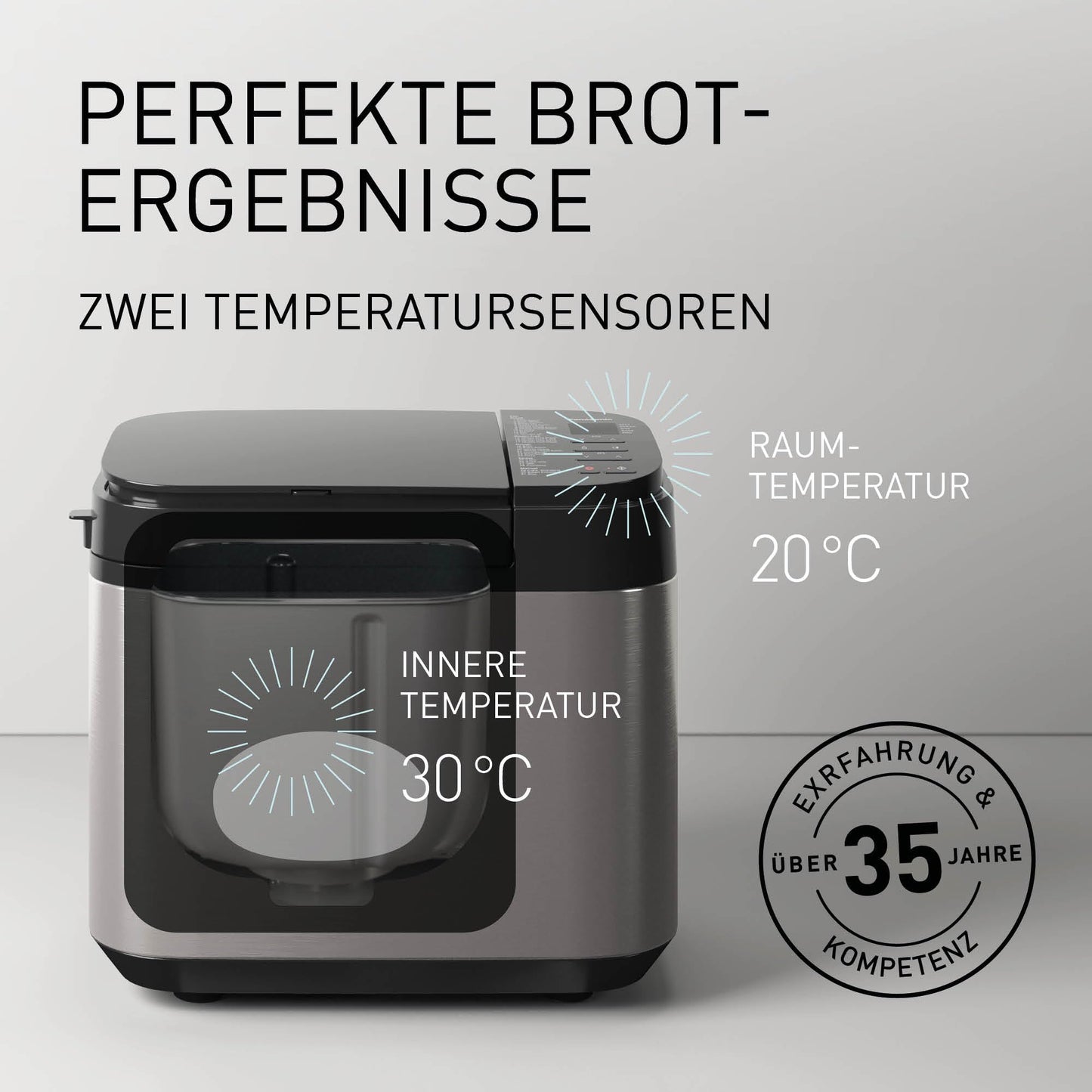Panasonic Premium Grau Vollautomatischer Brotbackautomat, horizontales Design und Hefespender, 32 automatische Programme, zwei Temperatursensoren, 13-Stunden-Zeitvorwahl, Grau