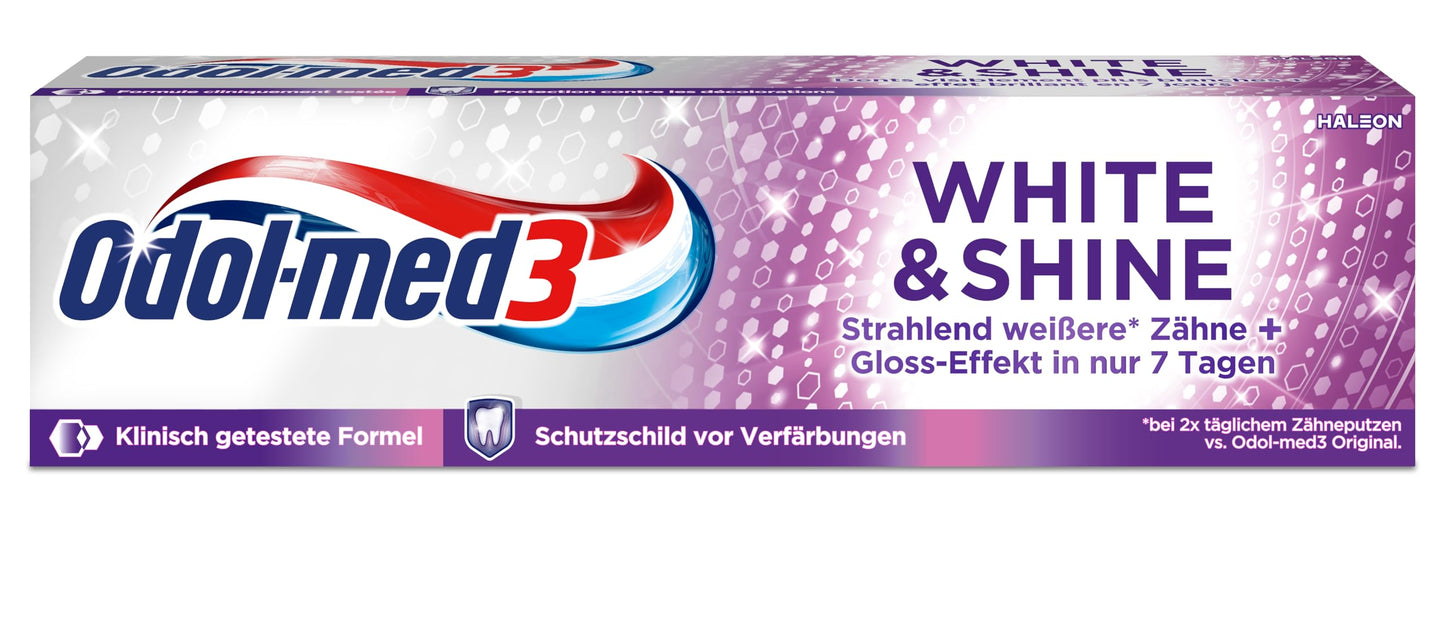Odol-med 3 Zahnpasta White & Shine, Whitening/Zähne aufhellen, 75ml