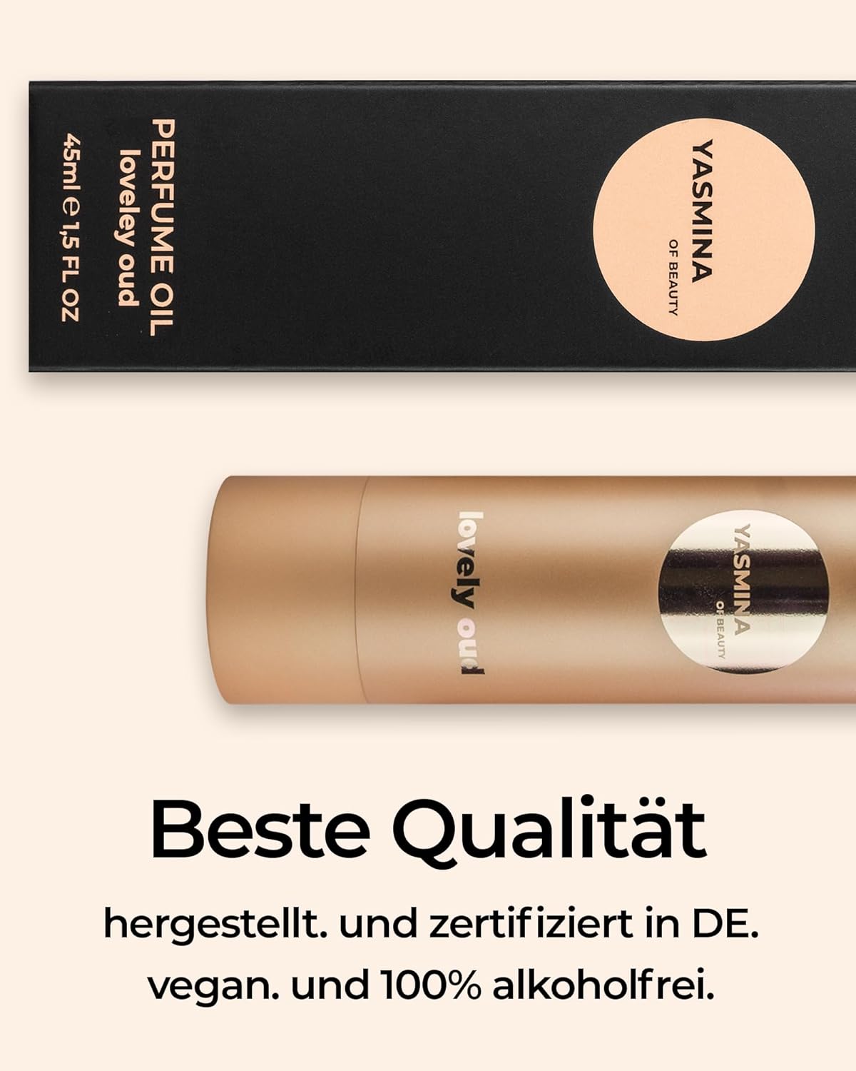 Yasmina of Beauty Lovely Oud Perfume Oil Women - Perfume Women - Intense & Elegant Orient Fragrance - 100% Alcohol-Free - Nourishing Essential Oils