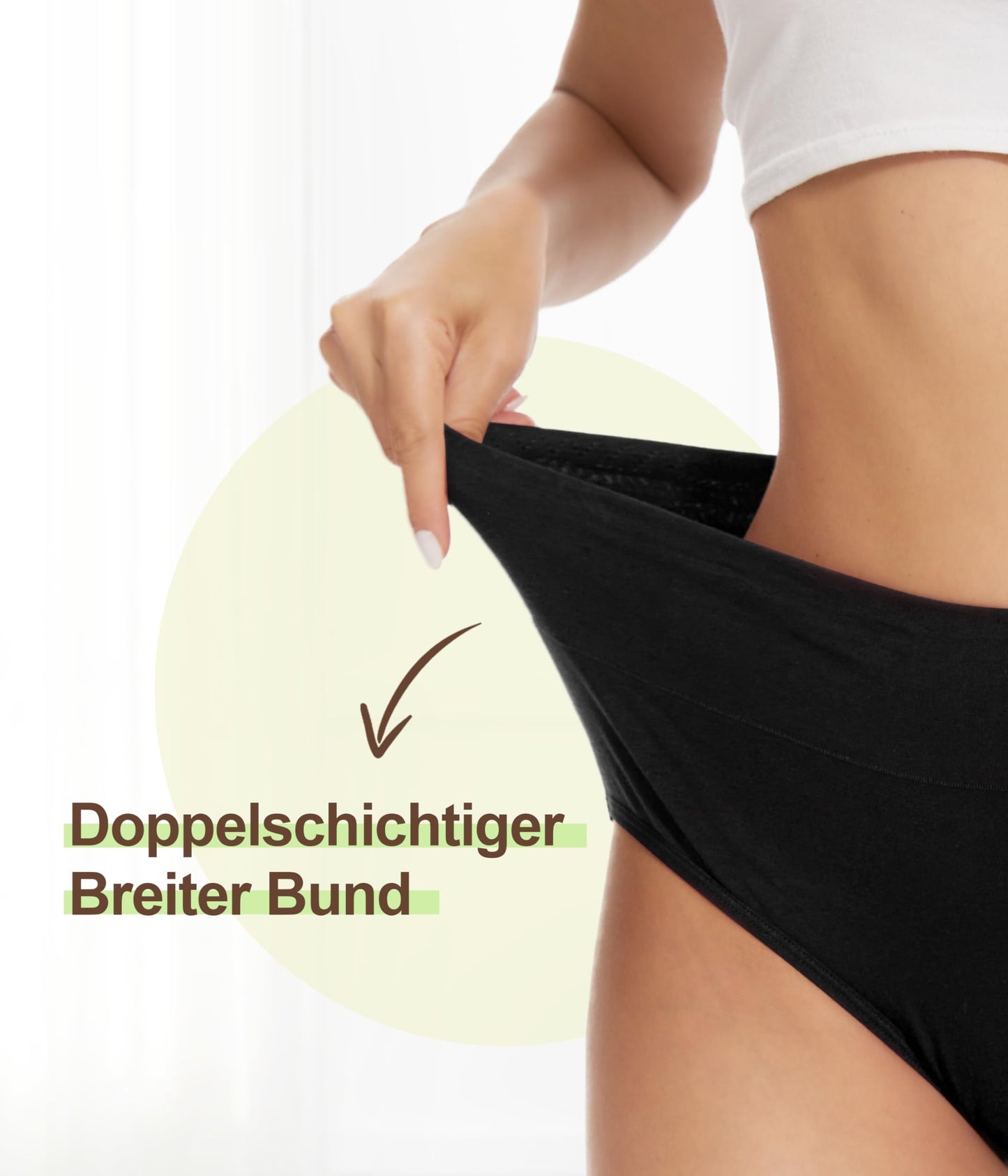 Women’s High Waist Cotton Panties 5-Pack - Sizes S-3XL