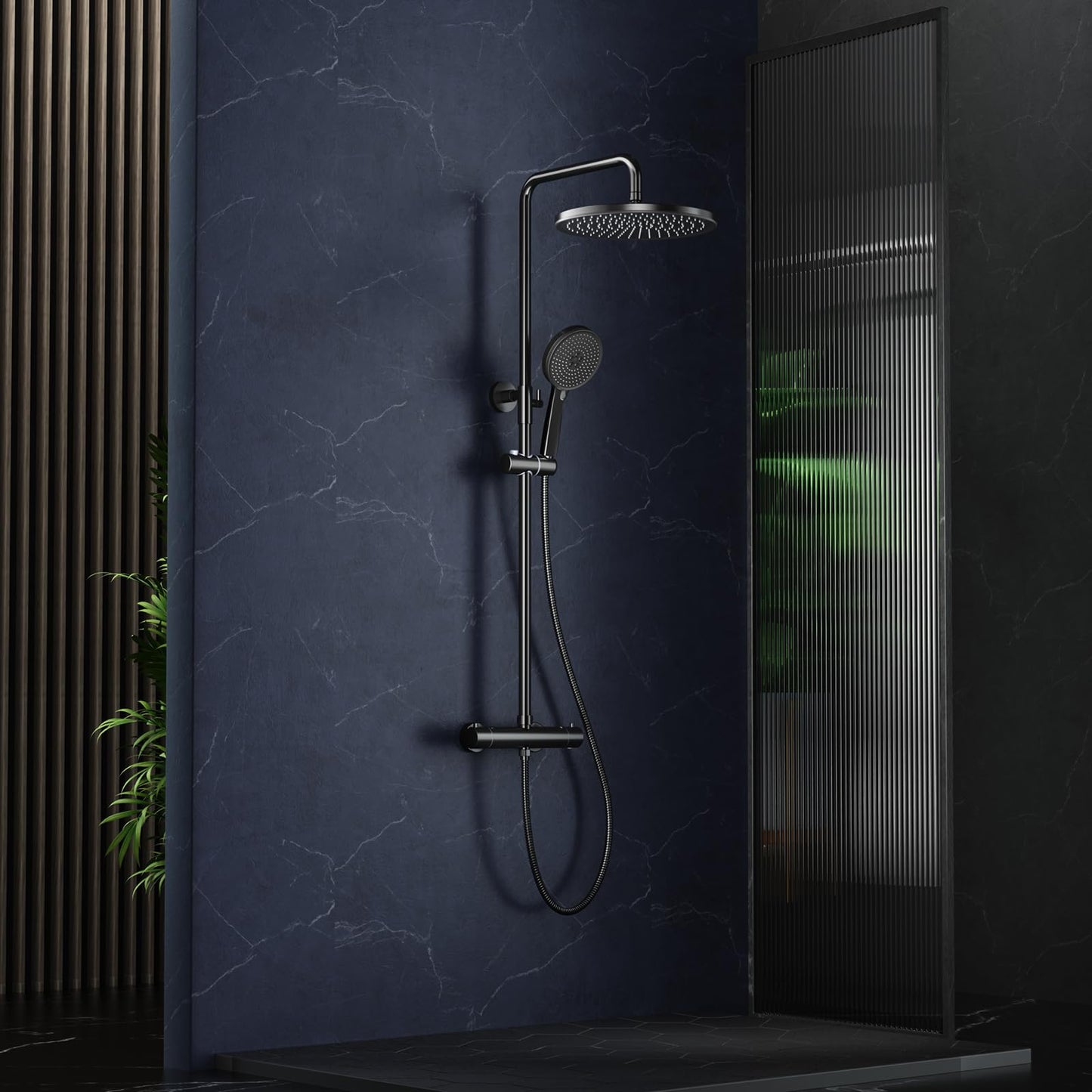 Rainsworth Thermostatic Shower System Round Rain Shower Set