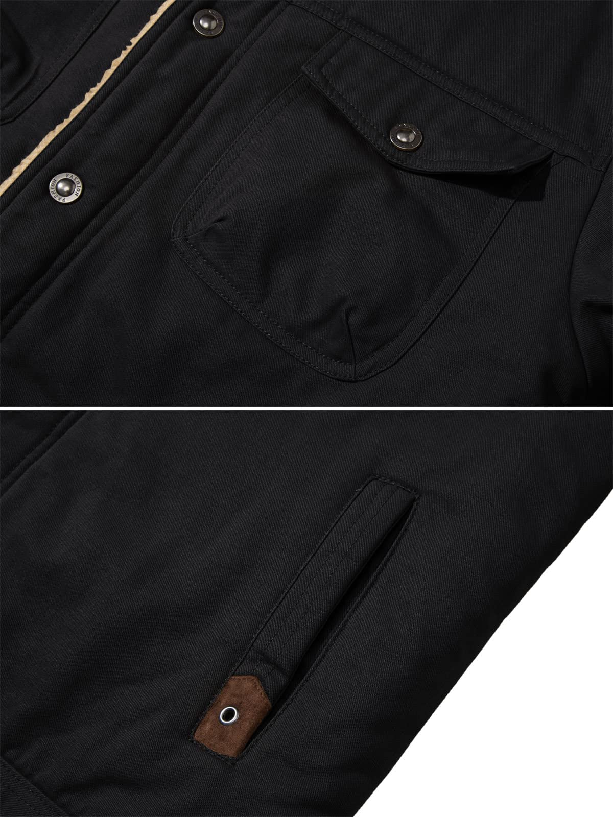 EKLENTSON Men’s Winter Jacket – Fleece Lined Cargo Coat
