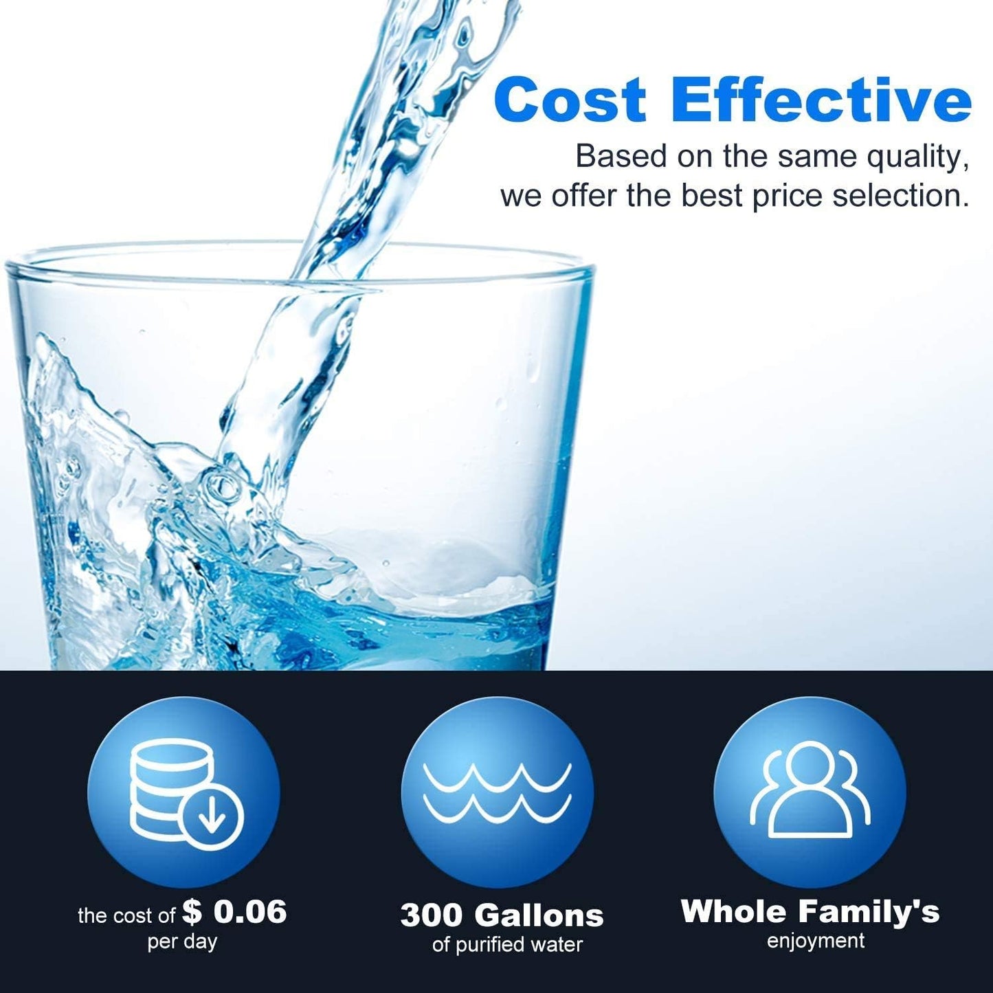 GOLDEN ICEPURE Water Filter Refrigerator Compatible with Samsung HAIER LG Inline Refrigerator, 2 Pack