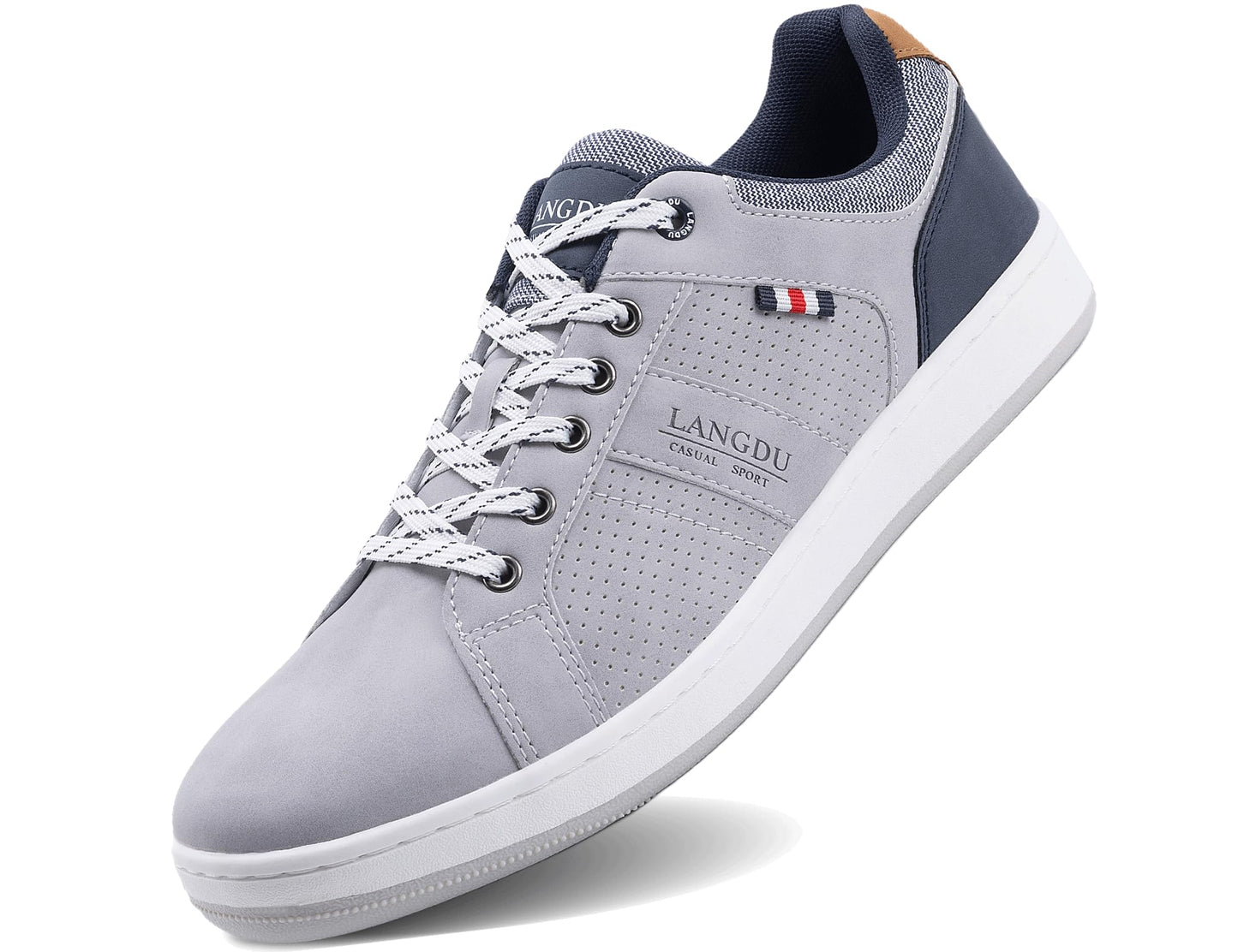 LANGDU Men’s Casual Sneakers – Lightweight Breathable Walking Sports Shoes