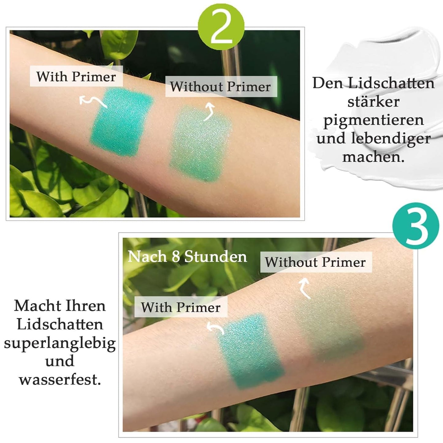Eyeshadow Primer Base White Smooth Long-Lasting Formula for Intensified Eyeshadow