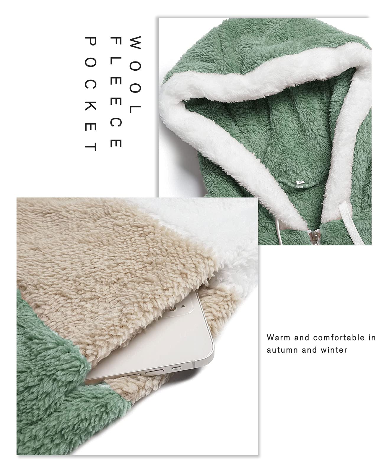 Women’s Plush Fleece Hooded Jacket