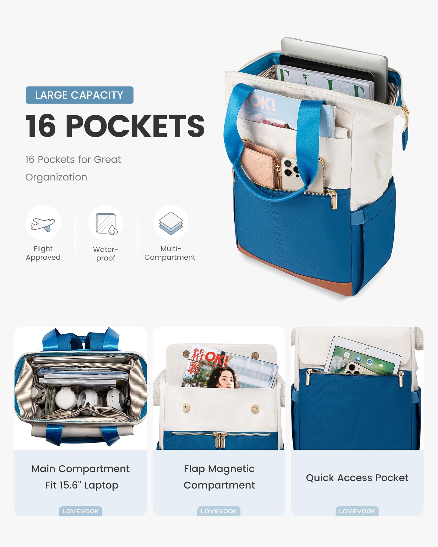 LOVEVOOK Women’s Laptop Backpack