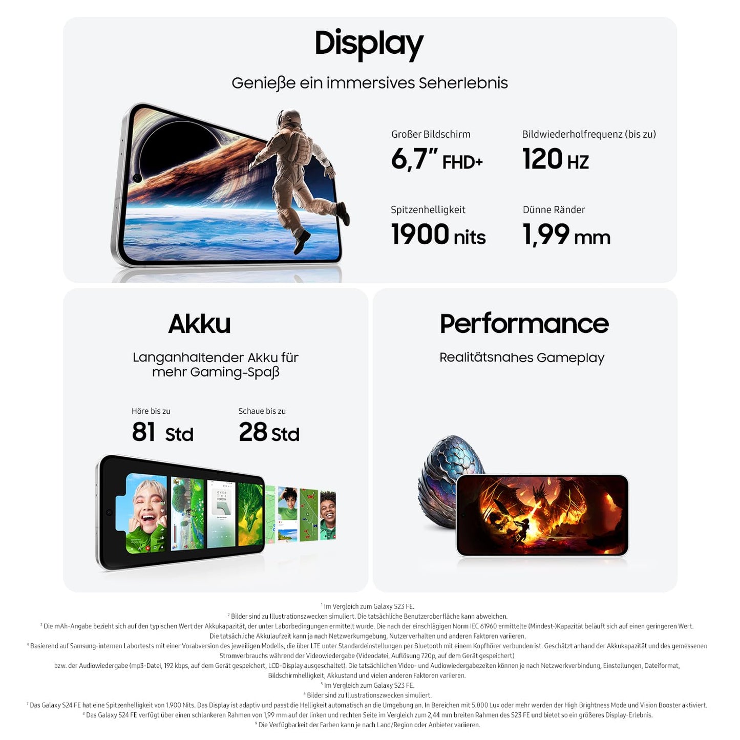 Samsung Galaxy S24 FE AI Smartphone, Unlocked, Android, 50MP Camera
