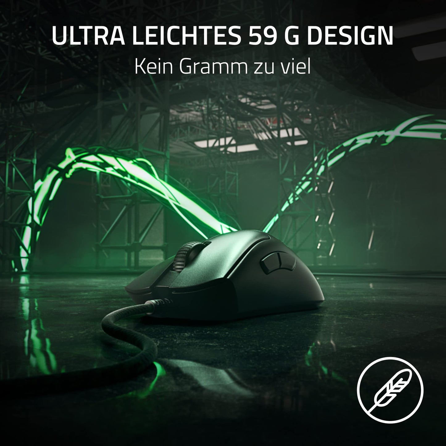 Razer DeathAdder Essential (2021) - Kabelgebundene Gaming-Maus mit Optischem Sensor mit 6400 DPI (5 programmierbare Tasten, Ergonomischer Formfaktor, 10 Millionen Klicks Lebensdauer) Schwarz