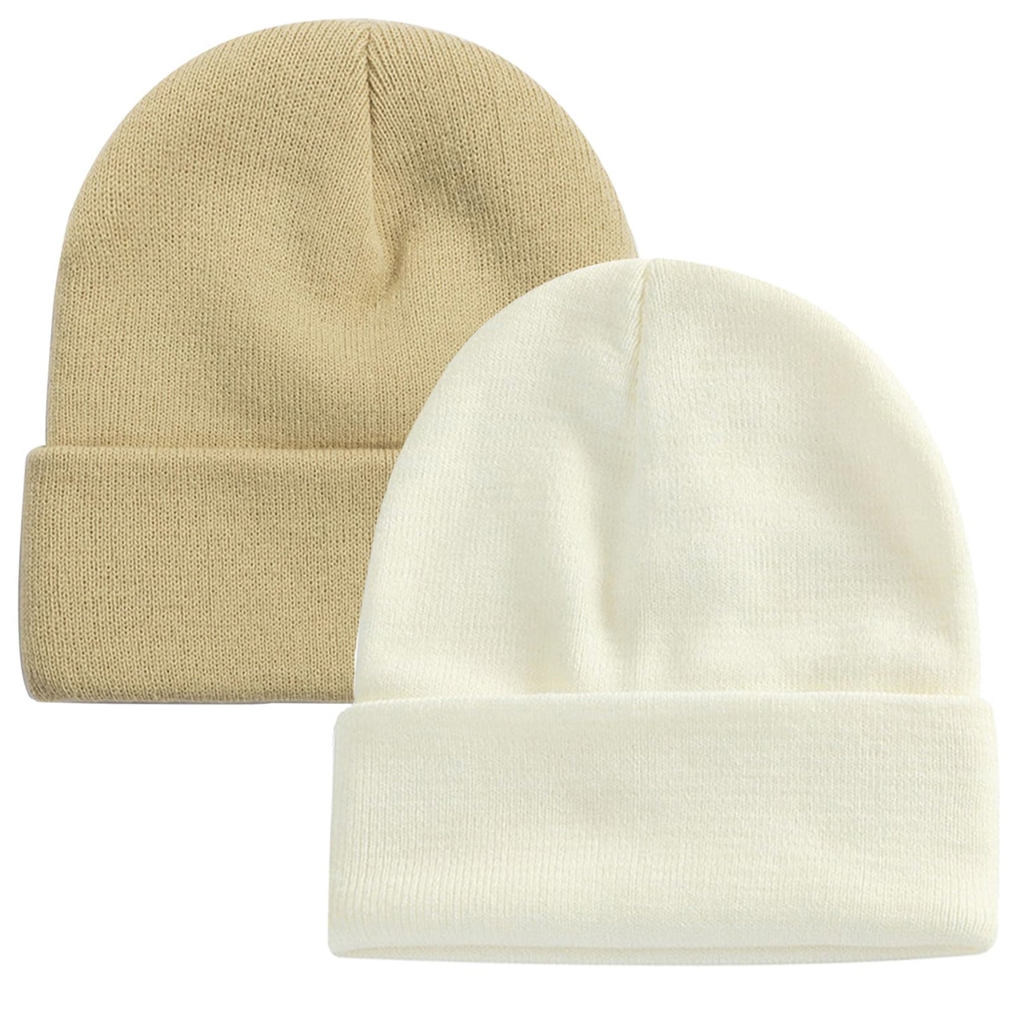 ZOORON 1&2 Pack Beanie for Men Women Slouchy Beanie Hats Winter Knit Caps Soft Ski Hat Unisex