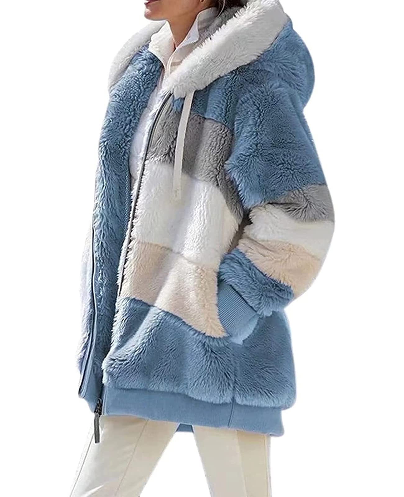 Women’s Plush Fleece Hooded Jacket