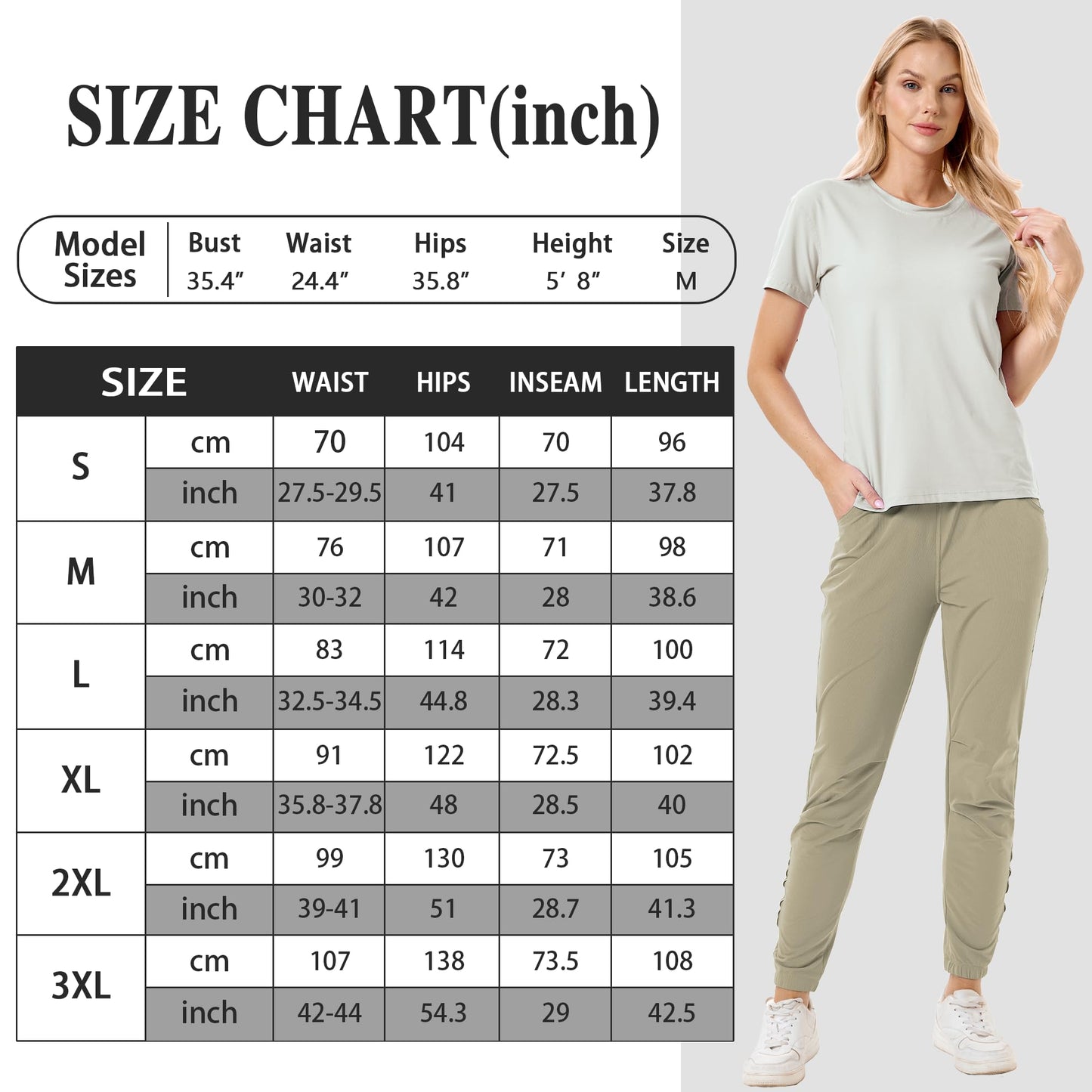 Women’s Jogging Pants – Athletic Sweatpants, Scrub Joggers for Workout