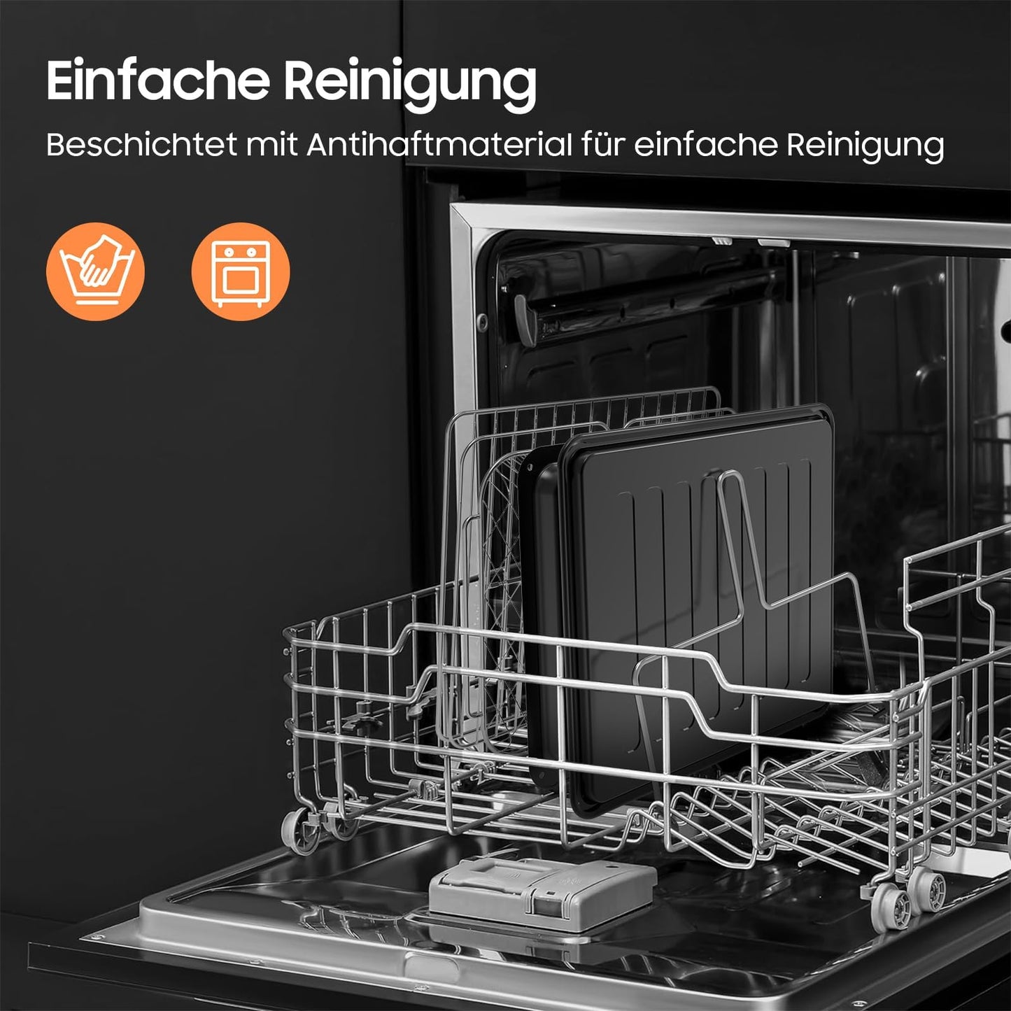 iceagle Heißluftfritteuse 6,5 L Airfryer XL - Fritteuse Ohne Fett mit Metallinnenraum | 1700W Heissluftfriteuse mit 8 Kochprogramme, Digitalem Display, mit deutschem Rezeptbuch