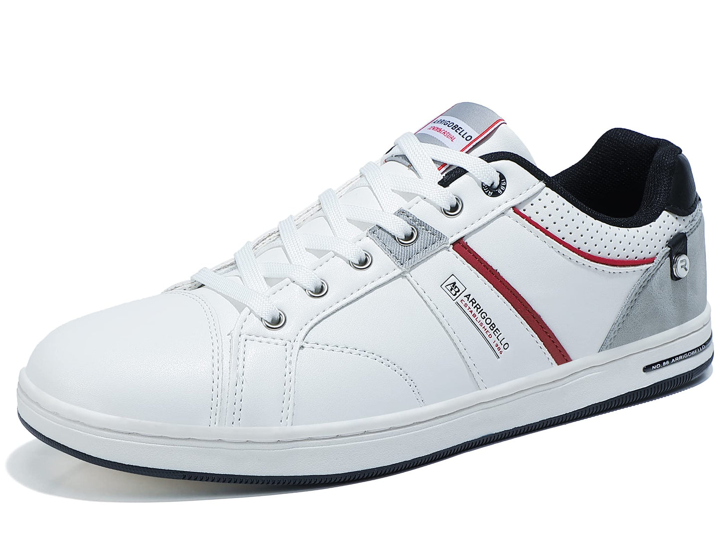 Men’s Casual Leather Sneakers – Lightweight Outdoor Trainers for Walking & Hiking