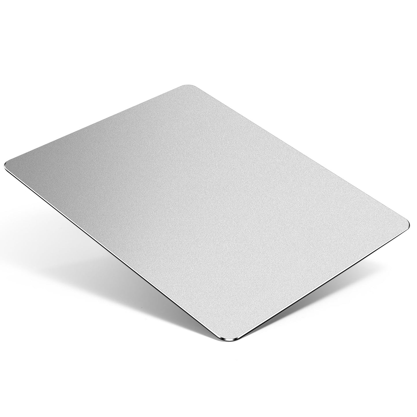 TERRATUTOR Aluminium Metall Mauspad mit Rutschfester Gummibasis und Mikrosandstrahllegierungsoberfläche für Schnelle und Präzise Kontrolle | Silber