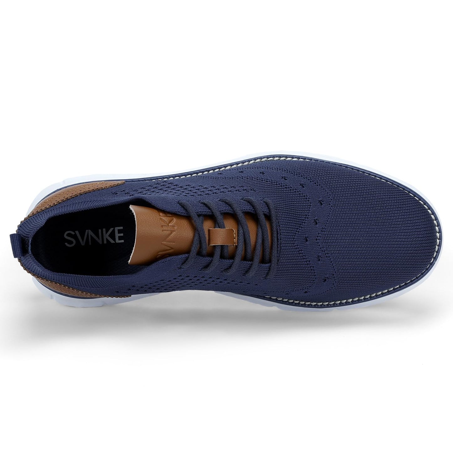 SVNKE Men's Dress Shoes – Breathable Knit Oxfords for Wedding & Casual Wear