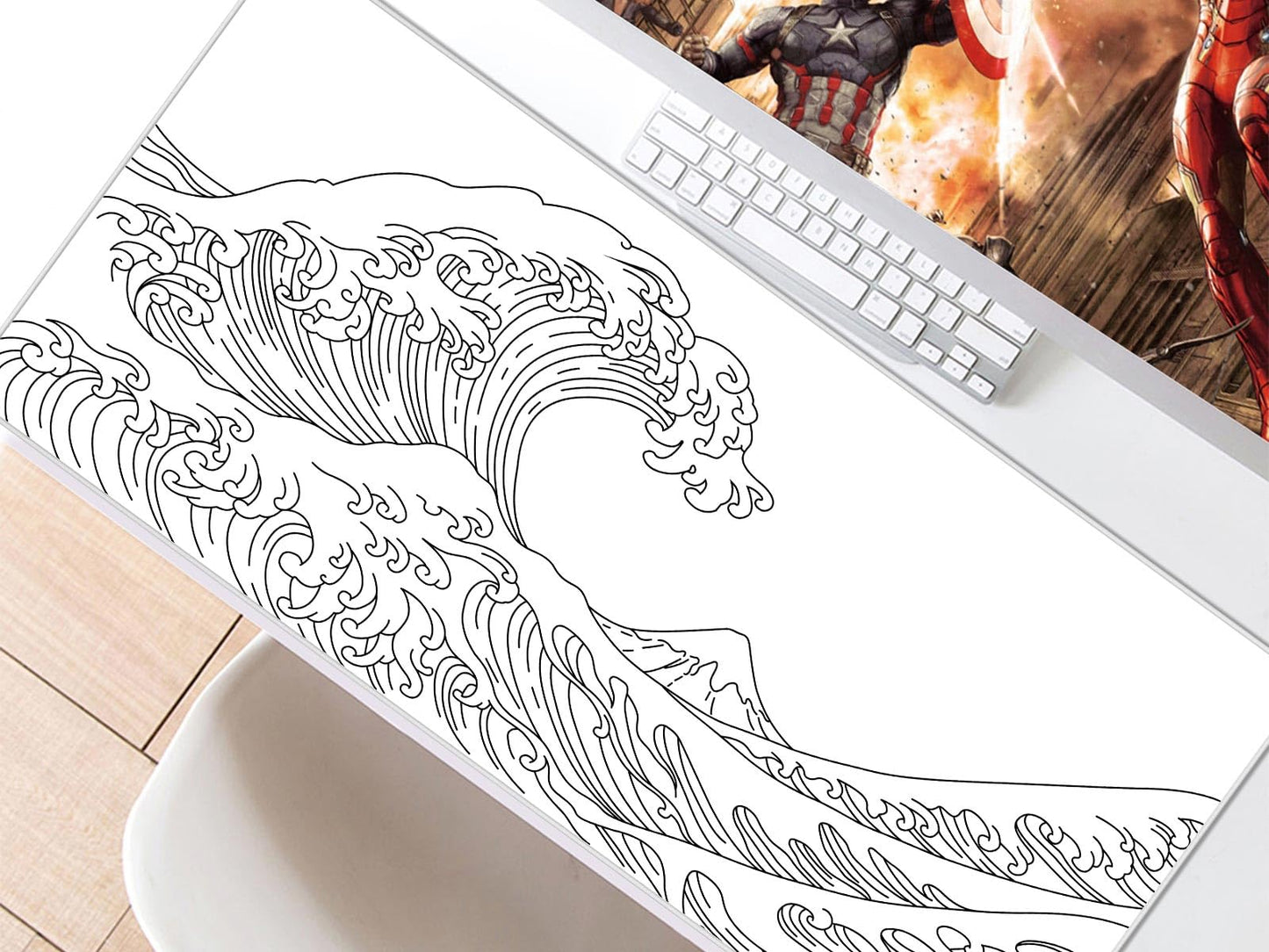 JIALONG Großes Mauspad mit Excel Tastaturkürzeln für Office, multifunktional, komfortabel Gaming Mousepad, Anti Rutsch Schreibtischunterlage für Büro und Zuhause 900x400mm