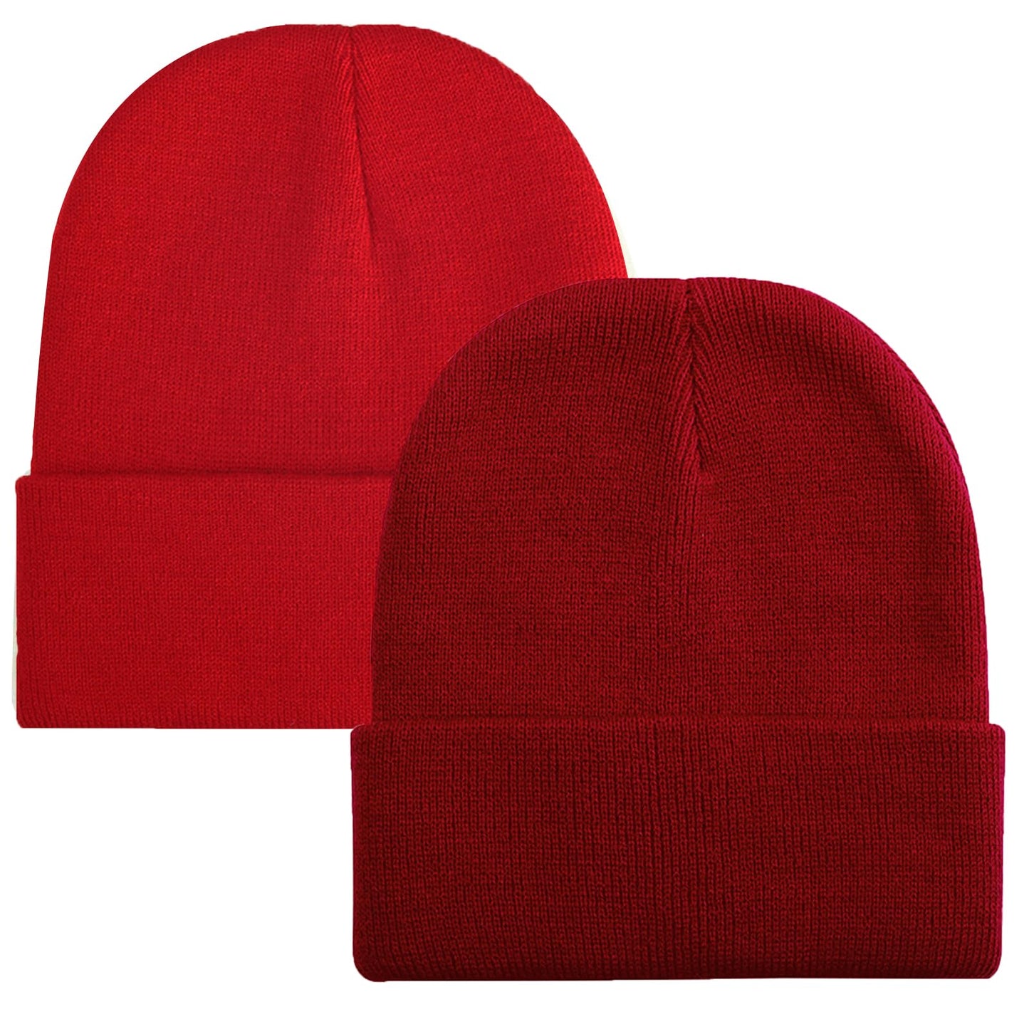 ZOORON 1&2 Pack Beanie for Men Women Slouchy Beanie Hats Winter Knit Caps Soft Ski Hat Unisex