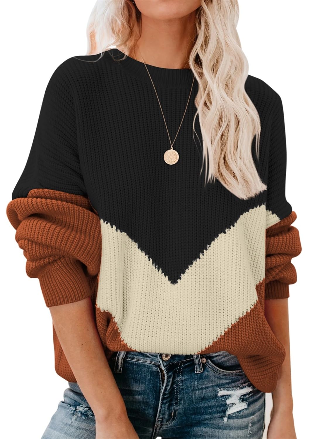Women’s Colorblock Knit Sweater