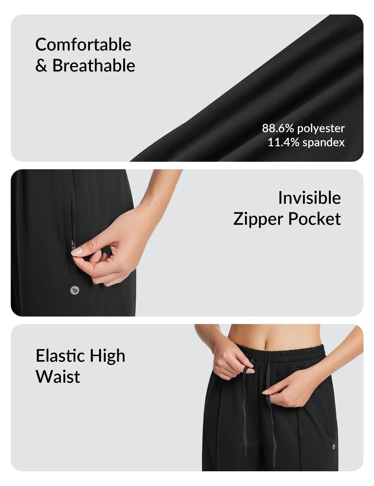 baleaf Women’s Jogging Pants – Straight-Leg Sport Sweatpants