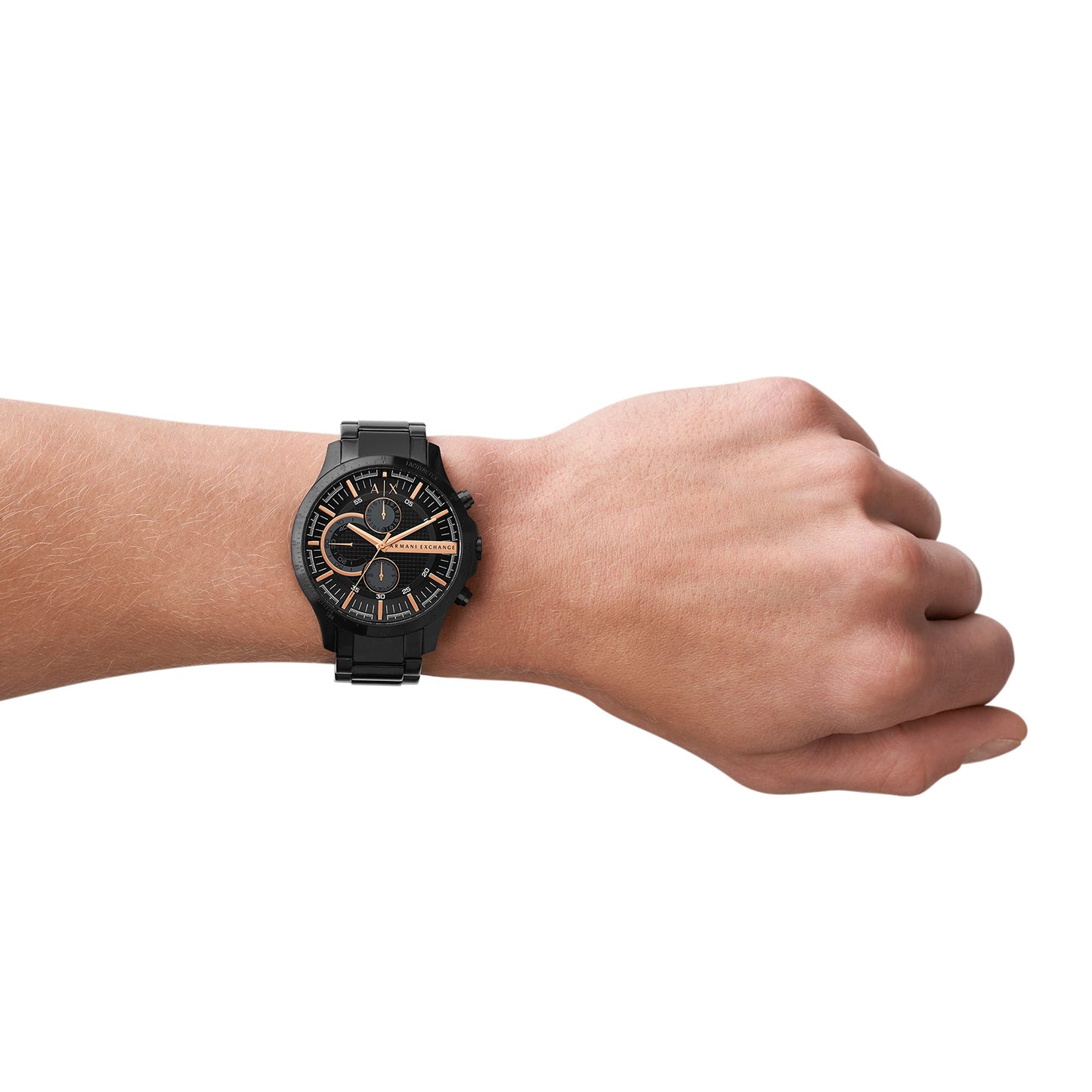 Armani Exchange Watch for Men, Chronograph Movement and 46mm Case Size with Stainless Steel, Leather or Silicone Strap