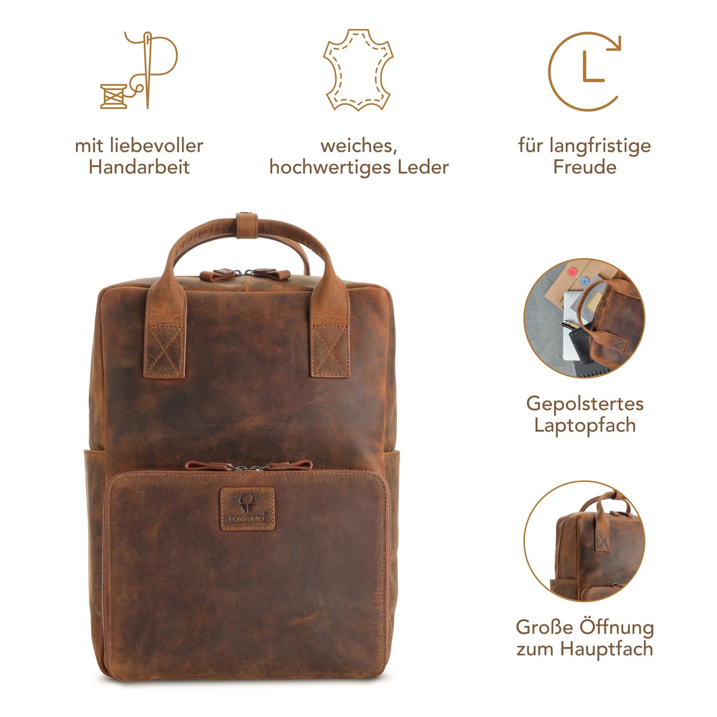 DONBOLSO Amsterdam Leather Backpack