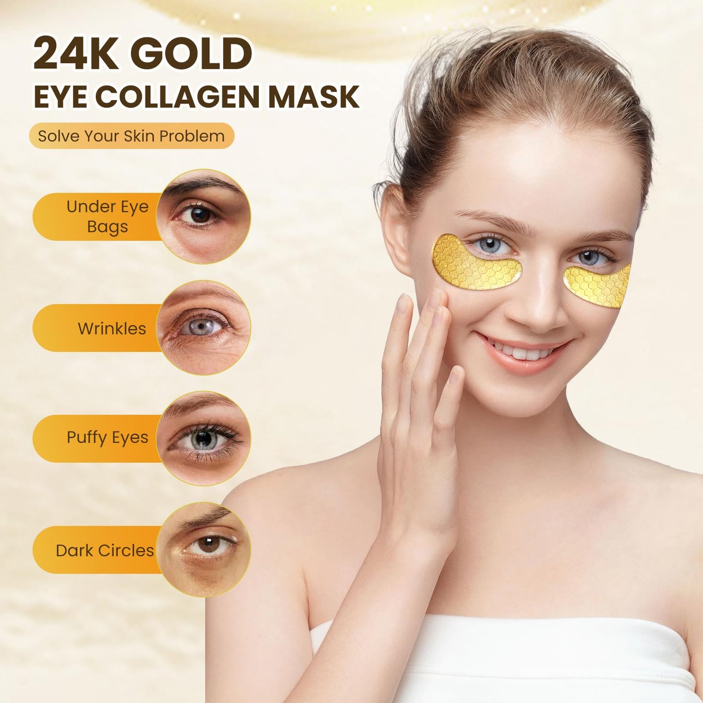 24K Gold Eye Patches – Anti-Aging & Hydrating Eye Mask