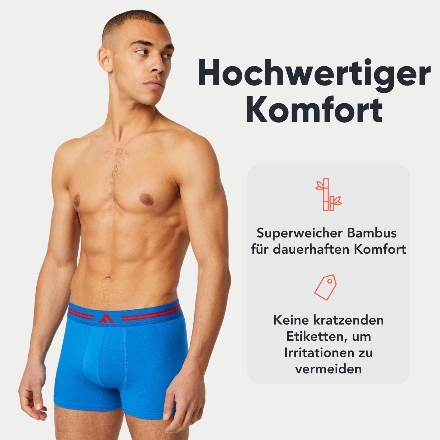 FM London 5-Pack Bamboo Men’s Boxer Shorts with Stretch-Fit Design