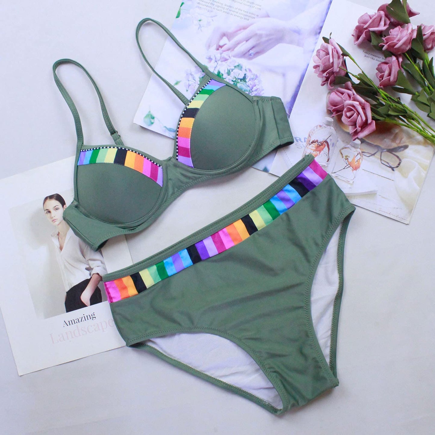 Women's Summer Sports Push-Up Bikini Set