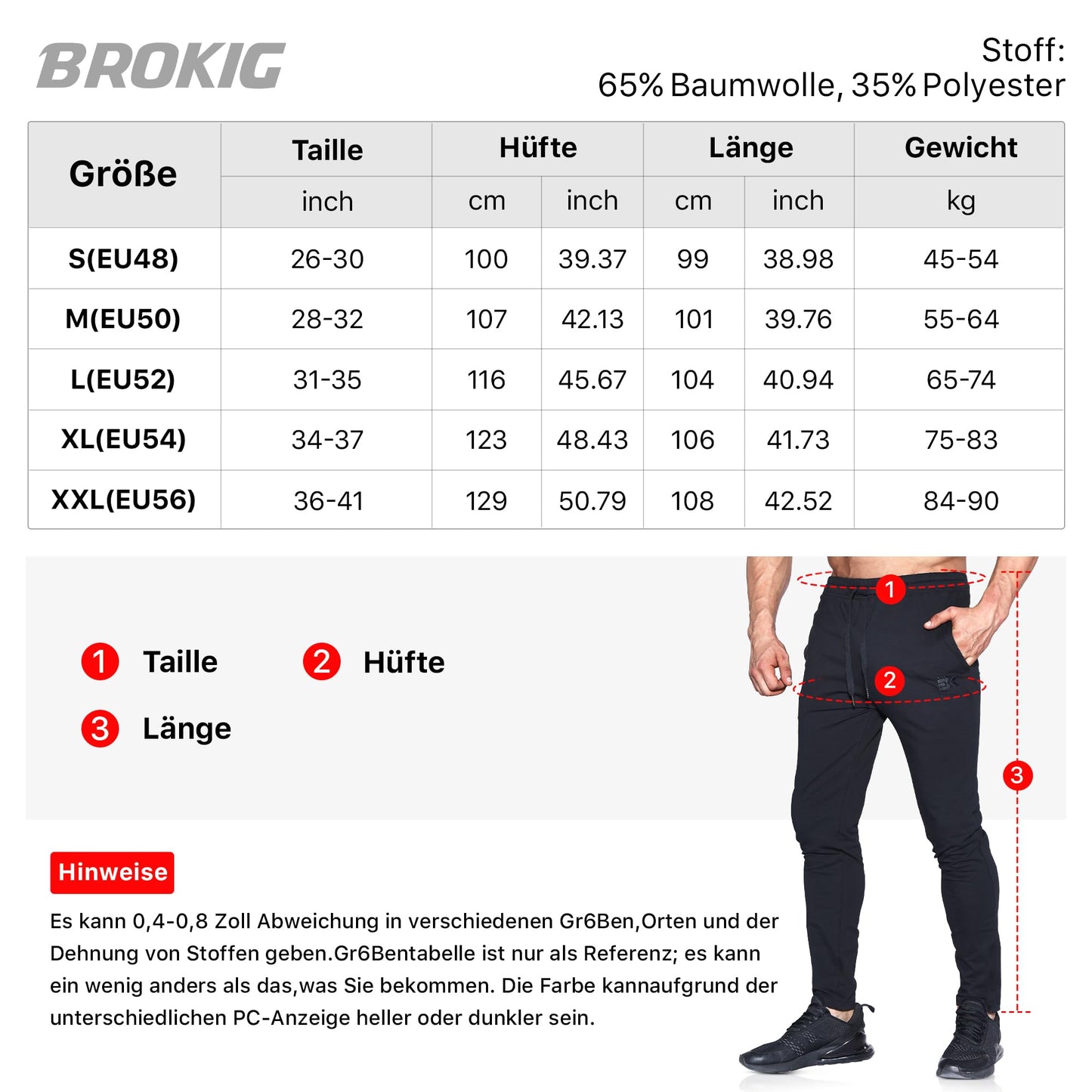 BROKIG Men’s Gym Sport Pants