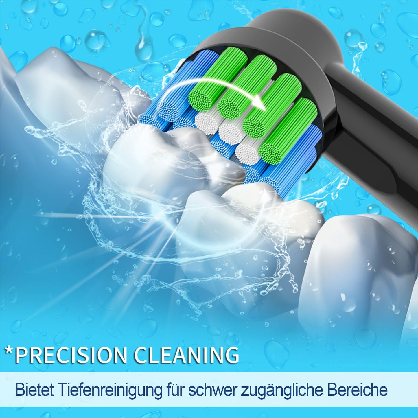 16 Stück Precision Aufsteckbürsten Kompatibel mit Oral B Elektrische Zahnbürsten. 8er Weiß und 8er Schwarz. von Betterchoi