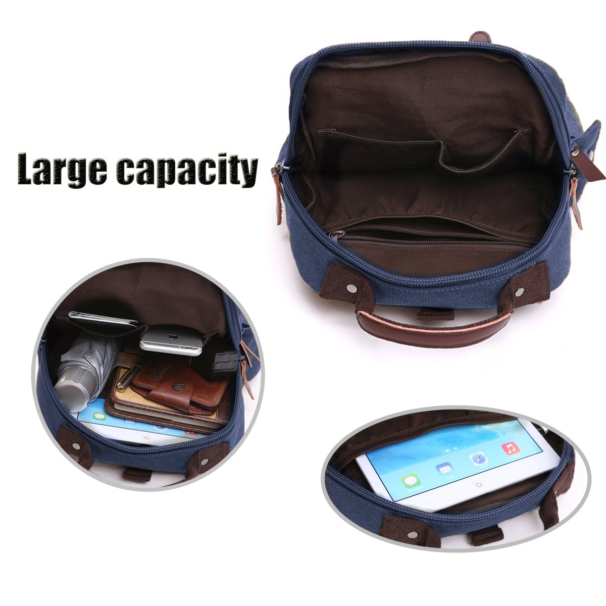 LOSMILE Vintage Canvas Backpack for Men & Women