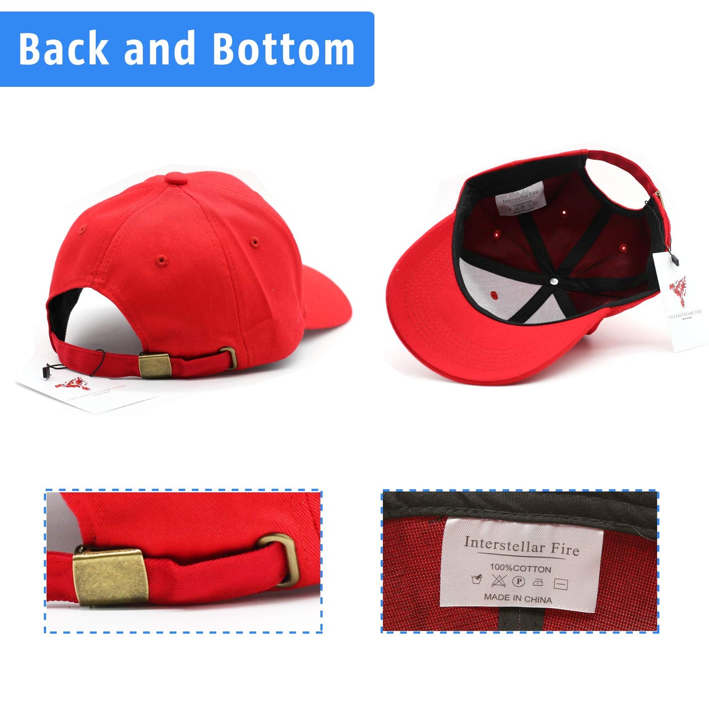 Interstellar Fire Baseballkappe für Herren und Damen, 100% Baumwolle, verstellbar, einfarbig, Unisex, Einheitsgröße, Sonnenmütze