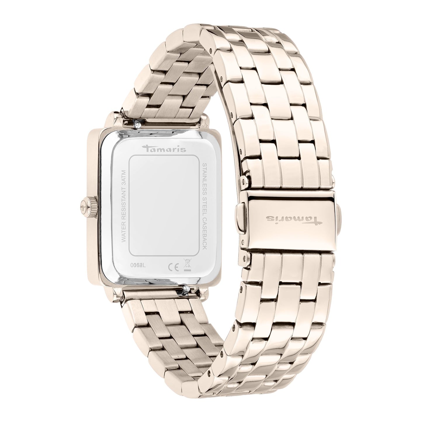 Tamaris ladies analogue wristwatch with quartz movement made of stainless steel with stainless steel bracelet