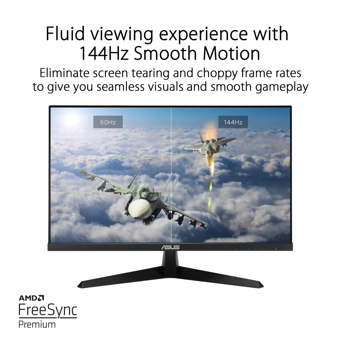 ASUS Eye Care VY249HF - 24 Zoll Full HD Monitor - 100 Hz, 1ms MPRT, AdaptiveSync - IPS Panel, Vesa 100x100, 16:9, 1920x1080, HDMI