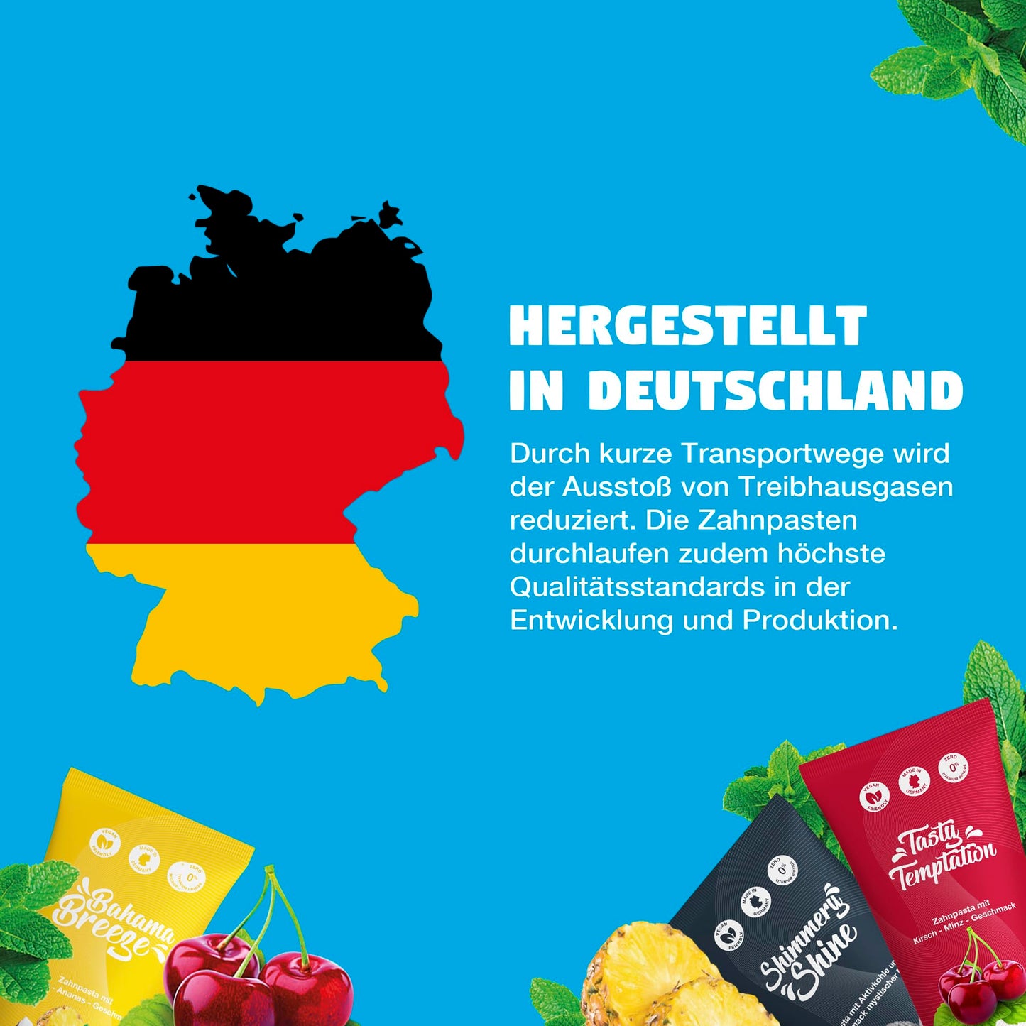 DENTAL DELIGHT Polar Punch Zahnpasta (TESTSIEGER), Vegane Zahnpasta mit Geschmack, Zahncreme (Minze, 4er Pack)