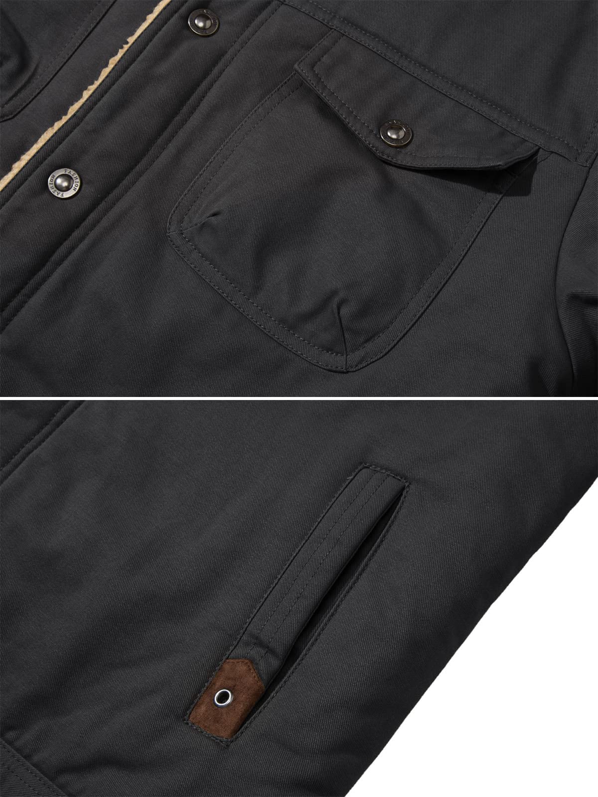 EKLENTSON Men’s Winter Jacket – Fleece Lined Cargo Coat