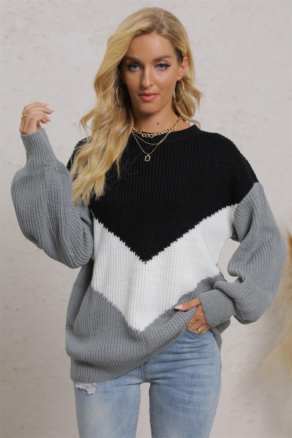 Women’s Colorblock Knit Sweater