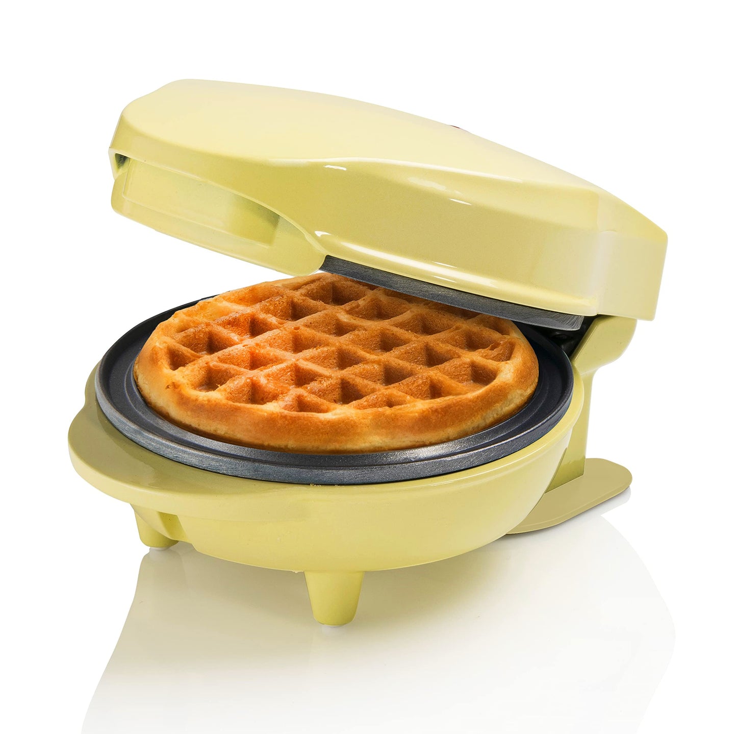 Bestron Mini-Waffeleisen für klassische Waffeln, kleiner Waffelmaker mit Antihaftbeschichtung, für Kindergeburtstage, Familienfeiern, Ostern oder Weihnachten, Retro Design, 550 Watt, Farbe: Rosa