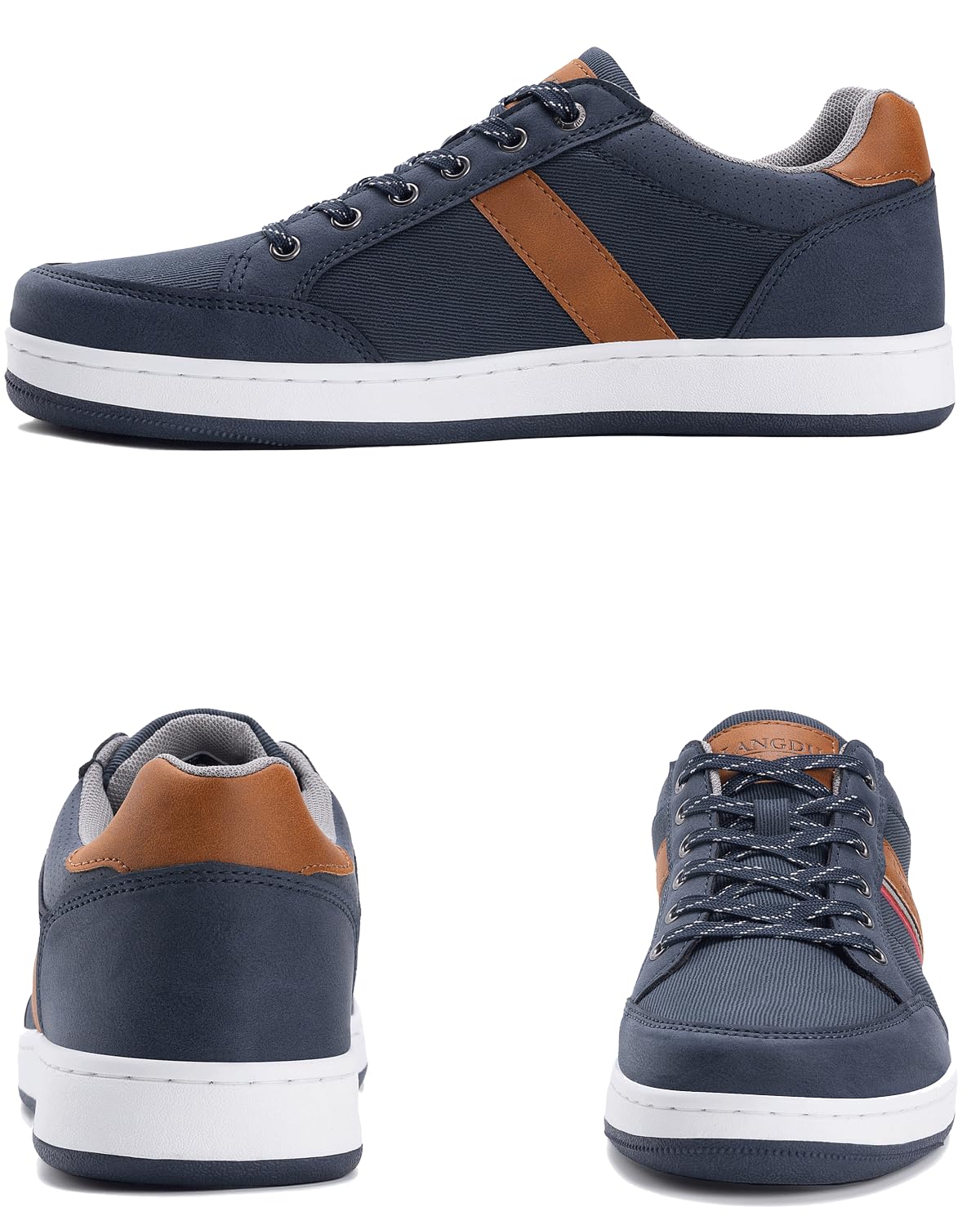 LANGDU Men’s Casual Sneakers – Lightweight Breathable Walking Sports Shoes