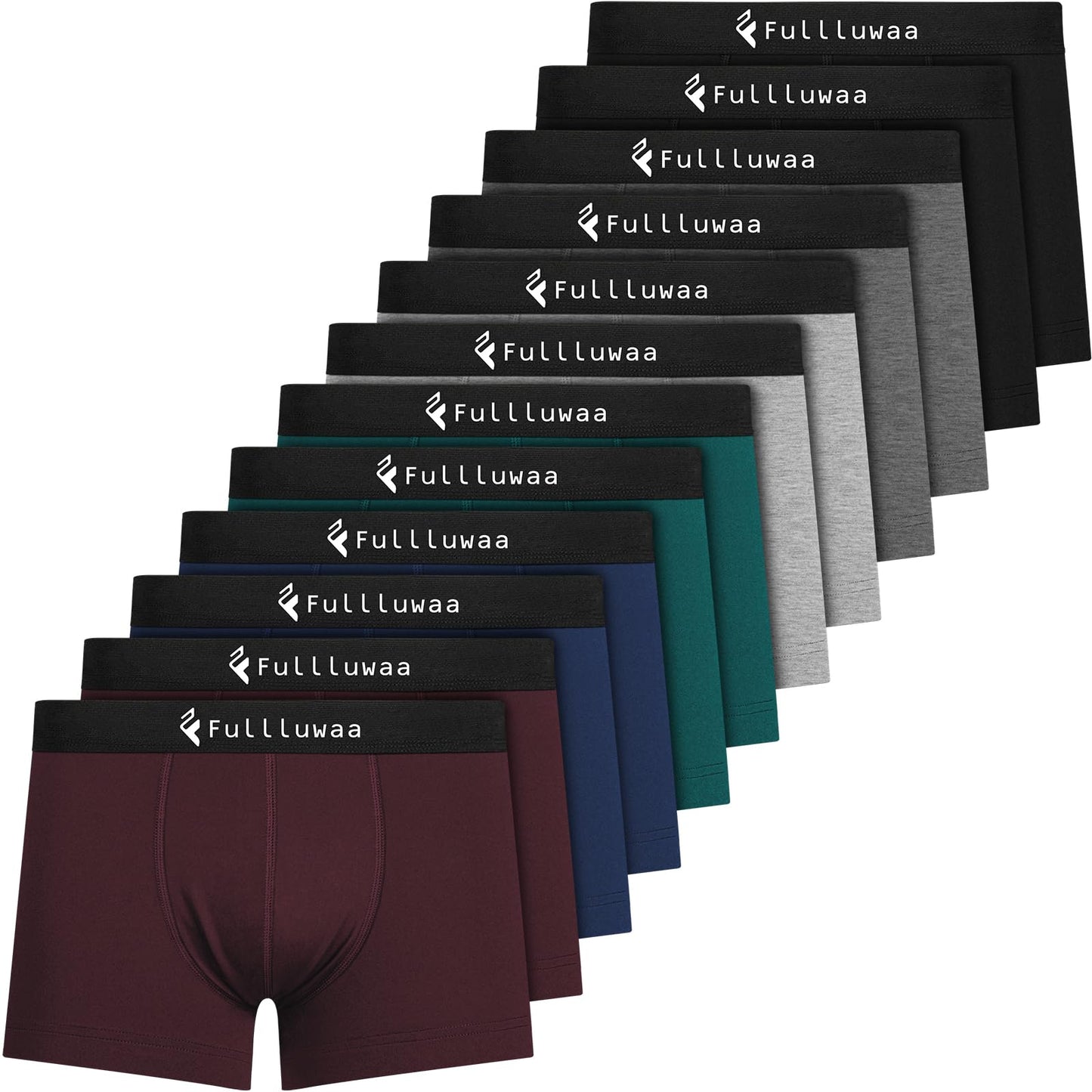 Fullluwaa Boxershorts for Men, 12-Pack