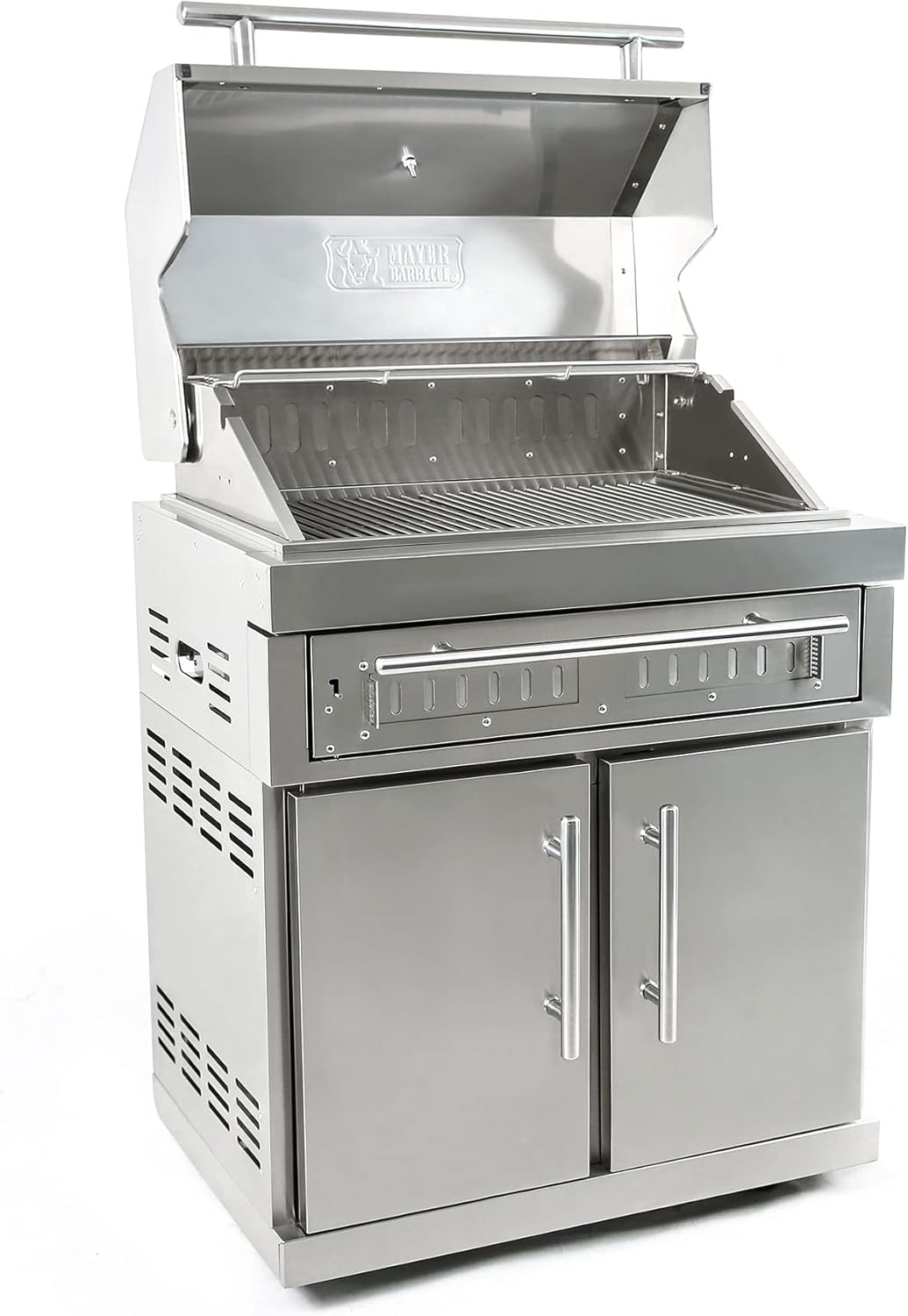 Mayer Barbecue BRENNA charcoal grill MKG-400 Premium, extension module for outdoor kitchens, V2A stainless steel, grill area 70 x 45 cm, 81 x 58 x 119.5 cm
