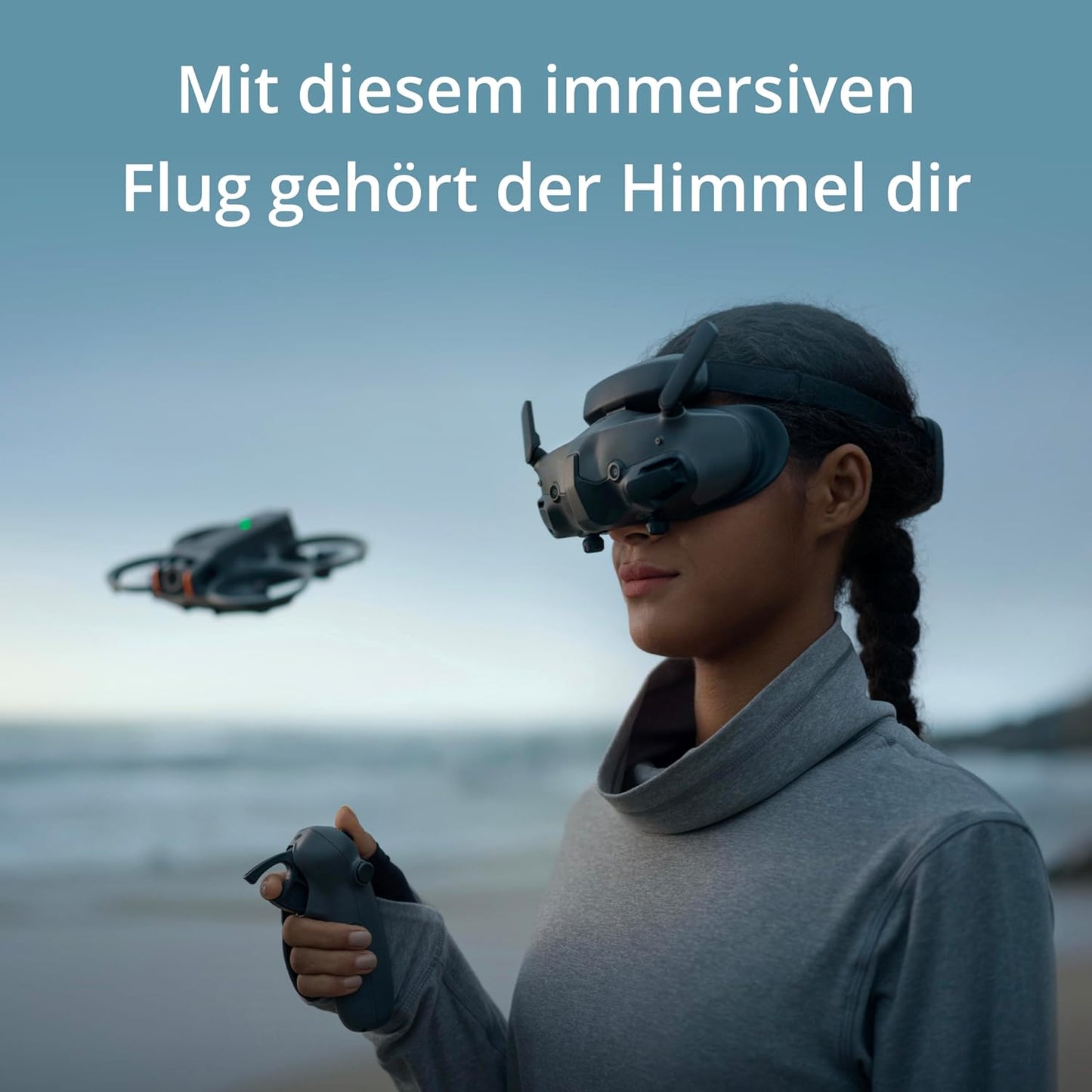 DJI Goggles 3, FPV Goggles mit atemberaubenden Micro-OLED Bildschirmen, immersives Flugerlebnis, O4 HD Videoübertragung, einstellbare Dioptrien, Wireless Streaming, Drohnenbrille
