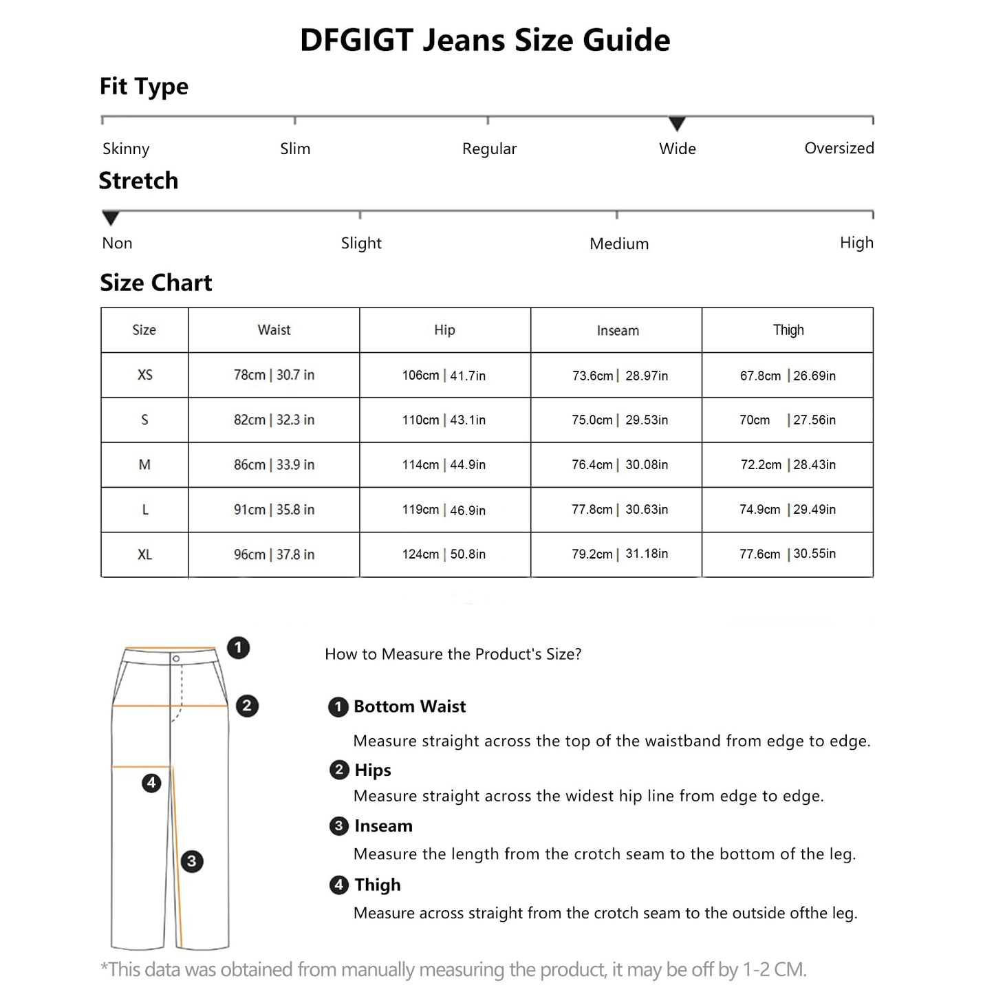 Men’s Casual Streetwear Baggy Cargo Jeans with Pockets