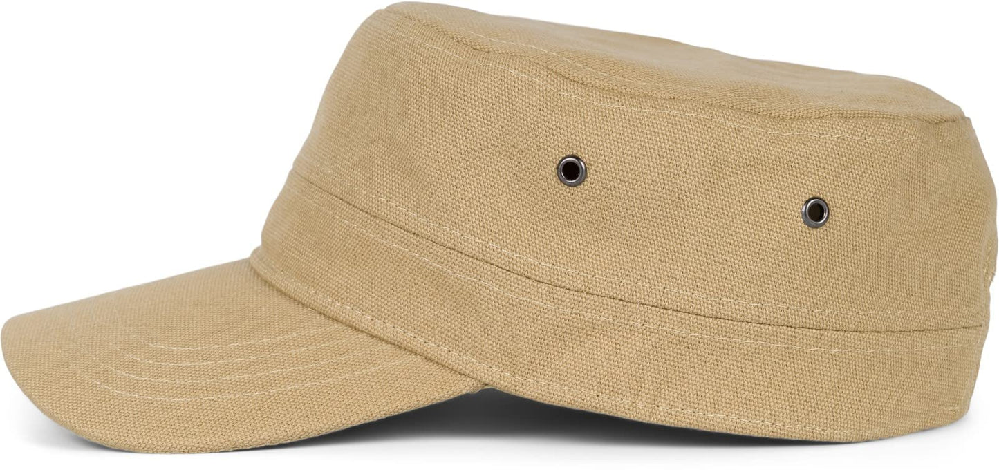 styleBREAKER Unisex Cap im Military-Stil aus robustem Baumwoll-Canvas, Klettverschluss verstellbar 04023020