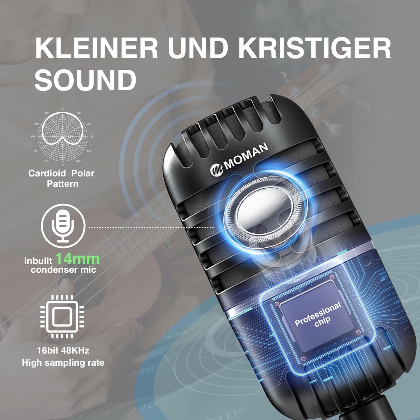 Mikrofon pc, Streaming Mikrofon für PC, PS4, PS5, Condenser Microphones USB C für Gaming, Podcast, Aufnahmen, Streaming, mit Stumm/Gain, Adapter für Phone,Kompatibel mit Mac, Winows