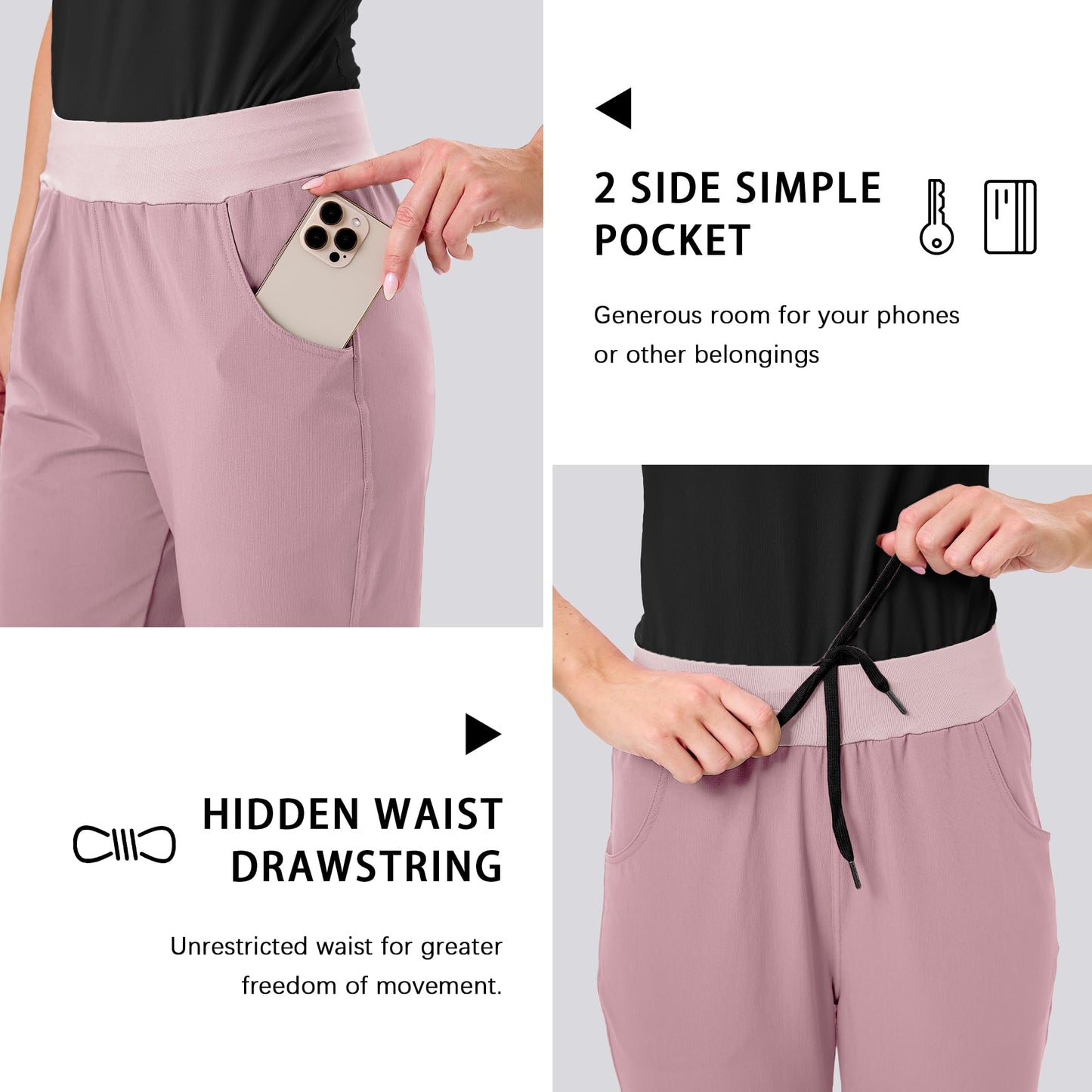 Women’s Jogging Pants – Athletic Sweatpants, Scrub Joggers for Workout